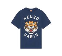 Lucky Tiger Oversize T-shirt, male, Kenzo, T-Shirts, Blue, S, Tops S