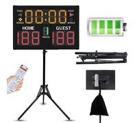 LUCKY TIME Electronic Basketball Scoreboard with Buzzer, Digital Scoreboard with Remote,Portable Score Keeper Battery Powered Score Board for Sports Games