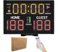 LUCKY TIME Electronic Basketball Scoreboard with Buzzer, Remote