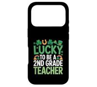 Lucky to Be a 2nd Grade Teacher St Patrick's Day Shamrock Case for iPhone 17 Pro