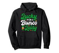 Lucky to Be a Bunco Lady - Leprechaun St Patricks Day Pullover Hoodie