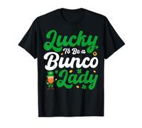 Lucky to Be a Bunco Lady - Leprechaun St Patricks Day T-Shirt