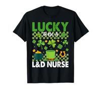 Lucky to Be A Labor & Delivery Nurse Retro St Patrick's Day T-Shirt
