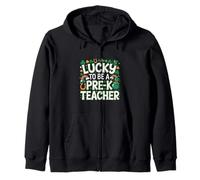 Lucky to Be a Pre-K Teacher St Patrick’s Day Preschool Zip Hoodie