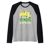 Lucky to Be A School Counselor Joyful Shamrock Spirit Raglan Baseball Tee
