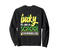 Lucky To Be A School Counselor Joyful Shamrock Spirit Sweatshirt