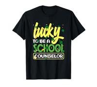 Lucky to Be A School Counselor Joyful Shamrock Spirit T-Shirt
