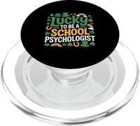 Lucky to Be a School Psychologist St Patrick's Day Shamrock PopSockets PopGrip for MagSafe