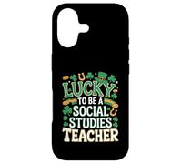 Lucky to Be a Social Studies Teacher St Patrick’s Shamrock Case for iPhone 17