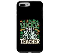 Lucky to Be a Social Studies Teacher St Patrick’s Shamrock Case for iPhone 7 Plus/8 Plus