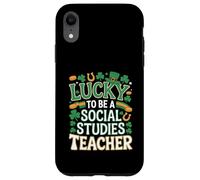 Lucky to Be a Social Studies Teacher St Patrick’s Shamrock Case for iPhone XR