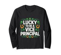 Lucky to Be a Vice Principal St Patrick’s Day Shamrock Long Sleeve T-Shirt