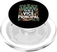 Lucky to Be a Vice Principal St Patrick’s Day Shamrock PopSockets PopGrip for MagSafe