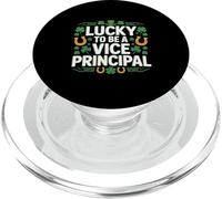 Lucky to Be a Vice Principal St Patrick’s Day Shamrock PopSockets PopGrip for MagSafe