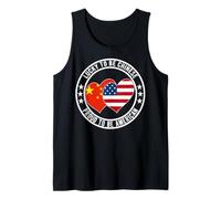 Lucky To Be Chinese Proud To Be American Cool China USA Flag Tank Top