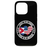 Lucky To Be Cuban Proud To Be American Cuba USA Flag Graphic Case for iPhone 13 Pro