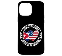 Lucky To Be Cuban Proud To Be American Cuba USA Flag Graphic Case for iPhone 13 Pro Max