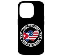 Lucky To Be Cuban Proud To Be American Cuba USA Flag Graphic Case for iPhone 14 Pro