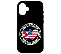 Lucky To Be Cuban Proud To Be American Cuba USA Flag Graphic Case for iPhone 16