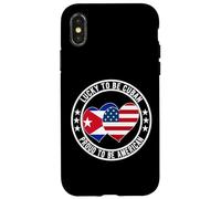 Lucky To Be Cuban Proud To Be American Cuba USA Flag Graphic Case for iPhone X/XS