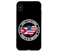 Lucky To Be Cuban Proud To Be American Cuba USA Flag Graphic Case for iPhone XS Max