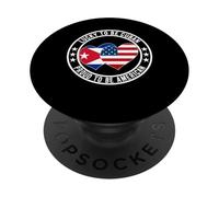 Lucky To Be Cuban Proud To Be American Cuba USA Flag Graphic PopSockets Adhesive PopGrip
