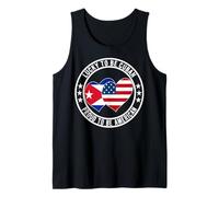 Lucky To Be Cuban Proud To Be American Cuba USA Flag Graphic Tank Top
