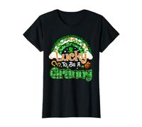 Lucky to Be Granny Grandma Shamrock Rainbow St Patricks Day T-Shirt