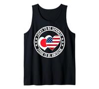 Lucky To Be Japanese Proud To Be American Cool Japan US Flag Tank Top