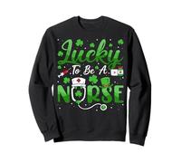 Lucky To Be Nurse Shamrock Irish Nursing St Patricks Day Sweatshirt
