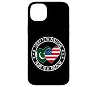 Lucky To Be Pakistani Proud To Be American Pakistan USA Flag Case for iPhone 14 Plus