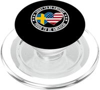 Lucky To Be Swedish Proud To Be American Cool Sweden US Flag PopSockets PopGrip for MagSafe