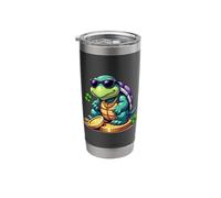 Lucky Turtle Good Fortune Cute Turtle with Four-Leaf Clover Stainless Steel Insulated Tumbler