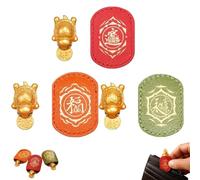 Lucky Turtle Wallet Charm Gold Coin,Handmade Golden Turtle Feng Shui(D)