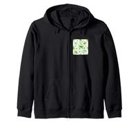 Lucky Watercolor 4 Leaf Clover Irish Mom Ireland Shamrock Zip Hoodie