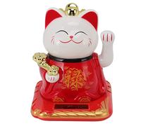 Lucky Waving Cat Light Induction Plastic Chinese Welcome Cat Ornament for Home Cars, Office Desks, Window, Car Dashboard, Home Furnishing, Restaurants, Hotels, Cafes