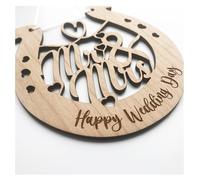 Lucky Wedding Wooden Horseshoe For The Bride And Groom To Remember Their Special Day For Years To Come (Mr & Mrs Design)