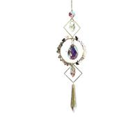 Lucky Wind Chimes, Wind Chimes, Windchime Outdoor Window LifeTree Crystal Suncatcher Hanging Pendant Car Garden Multicolor(Color-8)