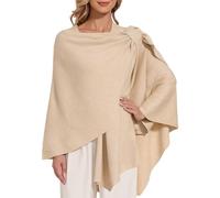 LuckyBelle Women's Crossover Shawl Wraps Open Front Poncho Cape Elegant Loop Shawls Travel Shawls for Fall Winter, Barley Twist, One Size