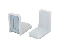 Luckycivia 40 Pack Metal Plastic L Shaped Angle Bracket, L Shape Cover Right Angle Corner Brace,White (28mmx28mmx19mm)