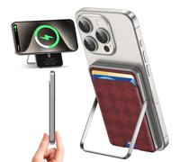 LUCKYDUO Slim Wireless Magnetic Power Bank, with Mag-safe Wallet/Foldable Stand 5,000mAh,Ultra Compact Mini Portable Charger with Phone Holder, Battery Pack Compatible with iPhone 15/14/13/12 Serie