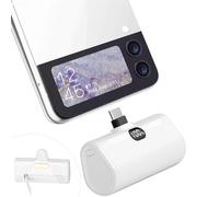 LUCKYDUO Small USB C Portable Charger, 5000mAh Ultra Compact Mini Power Bank Built-in Phone Stand and LED Light, PD15W LCD Display Battery Pack for Travel, Compatible with iPhone15/Samsung/LG/Moto