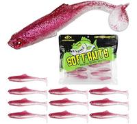 LUCKYFISHING Paddle Tail Swimbaits Soft Plastic Swimbaits Soft Baits for Bass Fishing Freshwater Saltwater Soft Plastic Baits Pink-2.5 inch-20pcs