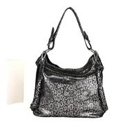 LuckyGGT Colorful Genuine Leather Women's Handbag Top Layer Cowhide Snake Pattern Shoulder Bag Evening Tote Bag