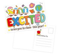 Luckyhern 60 Welcome Back To School Postcards For Students From Teacher, Back To School Postcards, Welcome To My Class Cards, Classroom Supplies