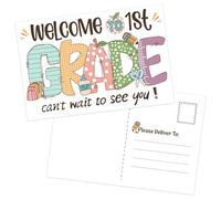 Luckyhern 60 Welcome To 1st Grade Back To School Postcards For Students From Teacher, Back To School Postcards, Welcome To My Class Cards, First Grade Teacher Classroom Supplies