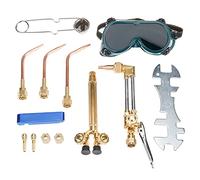 LuckyHigh Oxygen & Acetylene Cutting Torch Kit Gas Welder Set 12 PCS Welding and Cutting Tools with Welding Goggles, Cutting Nozzle & Attachment