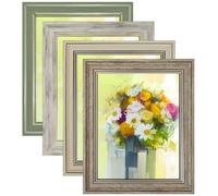 LUCKYLIFE 5x7 Picture Frame Set of 4, Rustic Farmhouse Picture Frames for Table or Wall Hanging