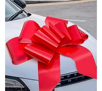 LUCKYLIFE Red Giant Car Bow, 30in Large Gift Bow for Car, Birthday, Christmas, Suitable for Many Occasions, Waterproof, Indoor/Outdoor Decorations