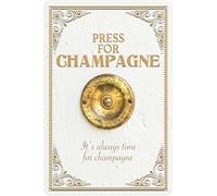 LuckyLinde 30 x 20 cm Tin Sign - Funny Saying - Press for Champagne